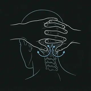 Illustration of Suboccipital Massage exercise